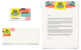 Kids Consignment Shop Business Card & Letterhead Template Design