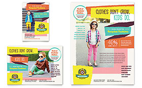 Kids Consignment Shop Flyer & Ad Template Design