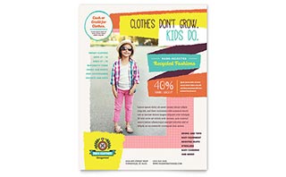 Kids Consignment Shop Flyer Template