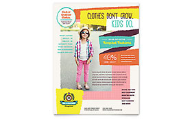 Kids Consignment Shop Flyer Template Design