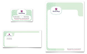 Florist Business Card & Letterhead Template Design