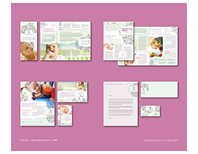 Child Care Graphic Design Catalog Page Sample