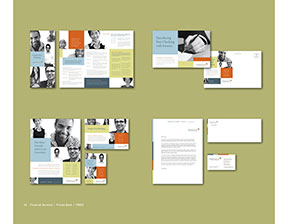 Private Bank Graphic Design Catalog Page Sample