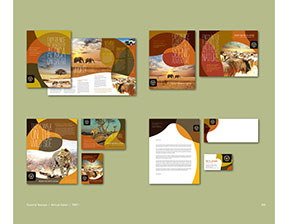 Africa Travel Graphic Design Catalog Page Sample