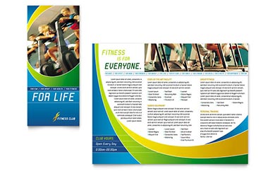 Sports Fitness Club Brochure Design Example