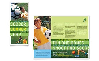 Soccer Sports Camp Brochure Template