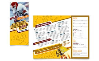 Football Sports Camp Brochure Template