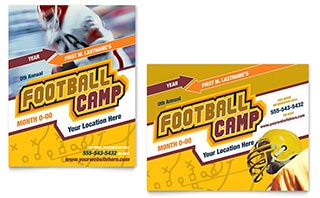 Football Sports Camp Poster Template