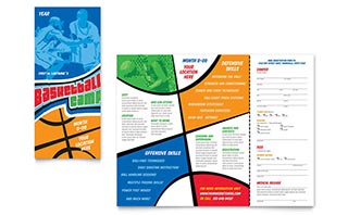 Basketball Sports Camp Brochure Template