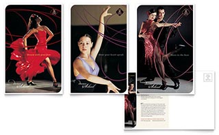 Dance School Postcard Template