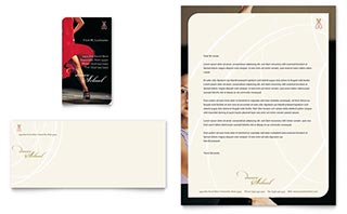 Dance School Business Card & Letterhead Template