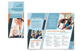 Fitness Gym Pamphlet Template - InDesign, Illustrator, Word, Publisher, Pages