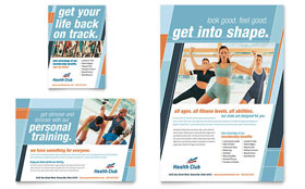 Health & Fitness Gym Flyer & Ad Template Design