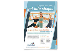 Health & Fitness Gym Flyer Template Design