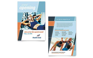 Health & Fitness Gym Announcement Design Example