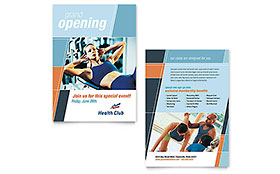 Health & Fitness Gym Announcement Template Design