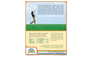 Golf Instructor & Course Flyer Template