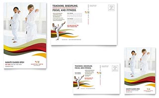 Karate & Martial Arts Postcard Template