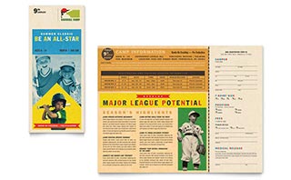 Baseball Sports Camp Brochure Template