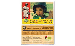 Baseball Sports Camp Flyer Template