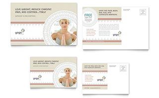 Pilates & Yoga Postcard Template