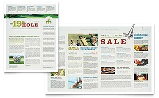 Golf Course & Instruction Newsletter Template