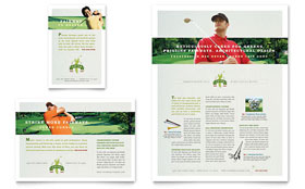 Golf Course & Instruction Flyer & Ad Template Design