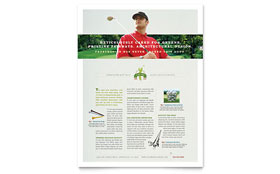 Golf Course & Instruction Flyer Template Design