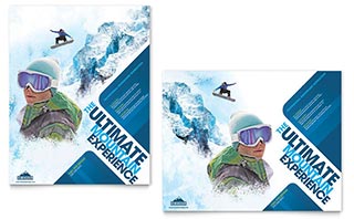 Ski & Snowboard Instructor Poster Template