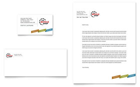 Mountain Bike Rentals Business Card & Letterhead Template Design