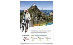 Mountain Bike Rentals Flyer Template Design