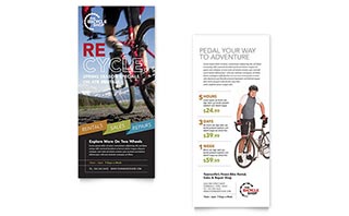 Mountain Bike Rentals Rack Card Template