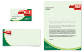 Golf Tournament Business Card & Letterhead Template Design