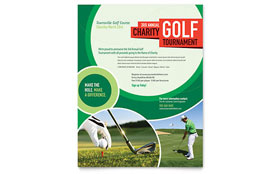 Golf Tournament Flyer Template Design