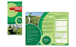 Golf Tournament Tri Fold Brochure Template