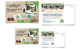 Kids Summer Camp Postcard Template