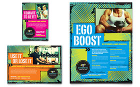 Strength Training Flyer & Ad Template Design