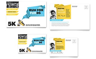 Charity Run Postcard Template