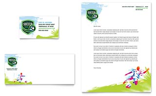 Youth Soccer Business Card & Letterhead Template