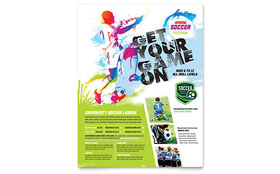 Youth Soccer Flyer Template Design