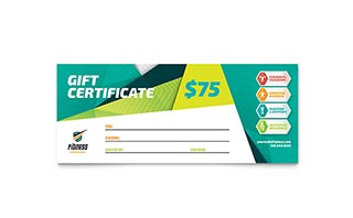 Fitness Trainer Gift Certificate Template