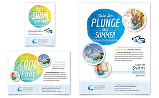 Community Swimming Pool Flyer & Ad Template