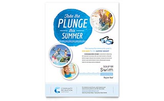 Community Swimming Pool Flyer Template