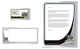 Junior Hockey Camp Business Card & Letterhead Template