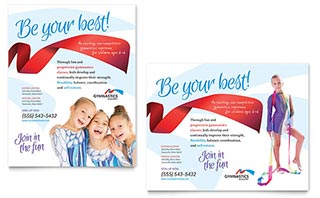 Gymnastics Academy Poster Template