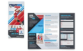 Volleyball Camp Brochure Template