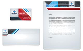 Volleyball Camp Business Card & Letterhead Template