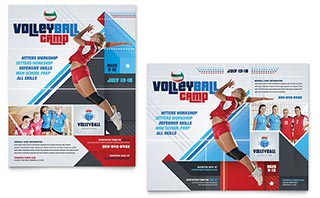 Volleyball Camp Poster Template