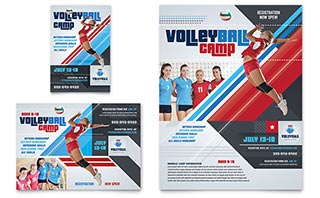 Volleyball Camp Flyer & Ad Template