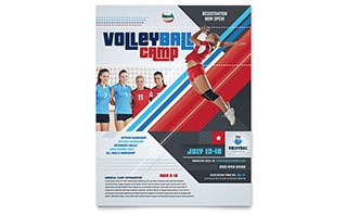 Volleyball Camp Flyer Template